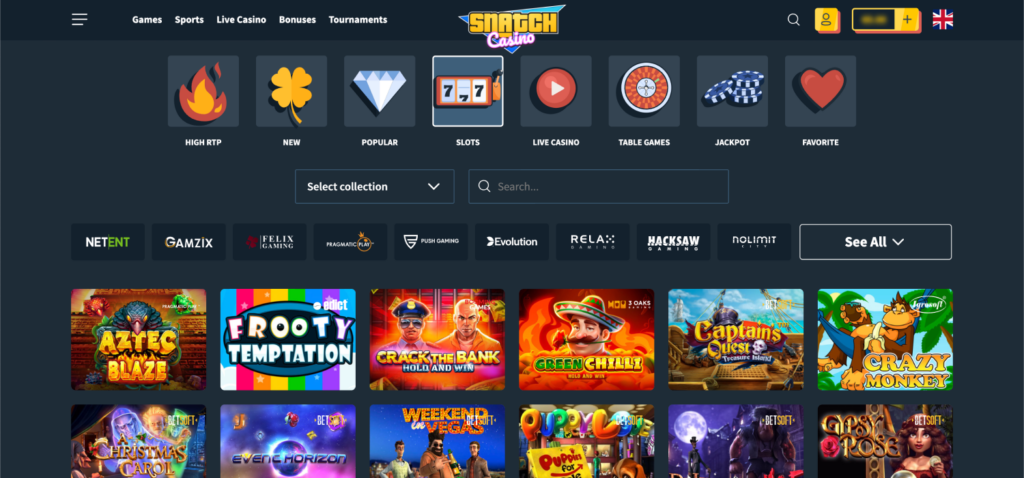Snatch Casino Jocuri cu sloturi